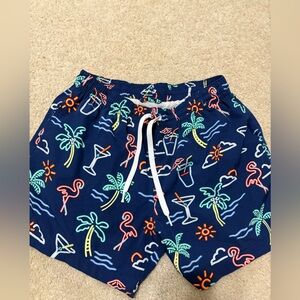 CHUBBIES Mens Swim Trunks- Tropical Print- MEDIUM